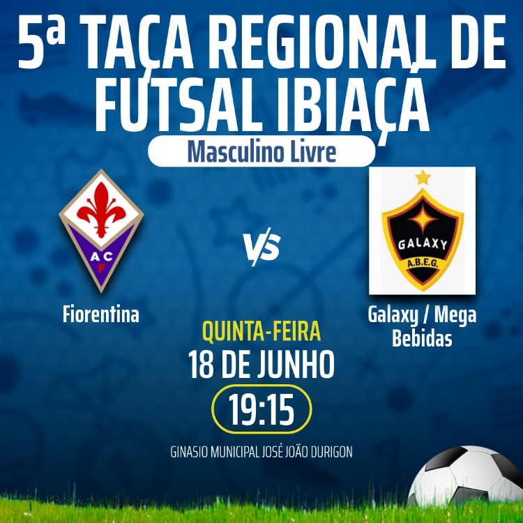 20ª RODADA DA 5ª TAÇA REGIONAL DE FUTSAL MOVIMENTA O GINÁSIO MUNICIPAL NESTA QUINTA-FEIRA 